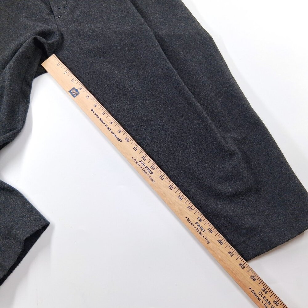 Umit Unal Pants Gray Wool Drop Crotch Trousers Slouchy Cropped Avant Garde Sz XL - Picture 15 of 16